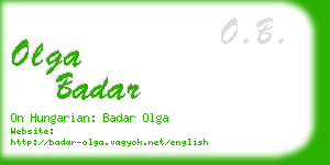 olga badar business card